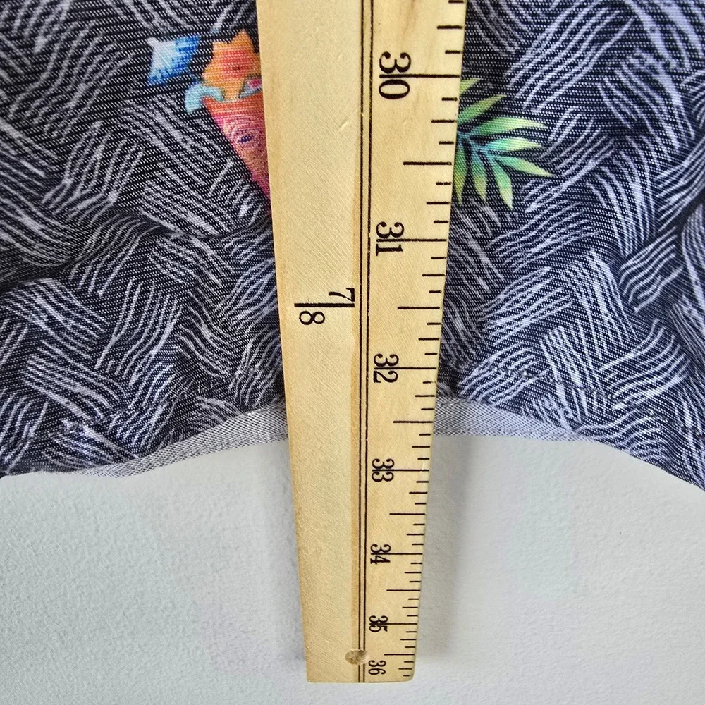 Tommy Bahama Coconut Point Tiki Cocktail Shirt Mens 2XLT Grey Floral Coolmax - Picture 6 of 7